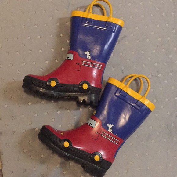 fire truck rain boots